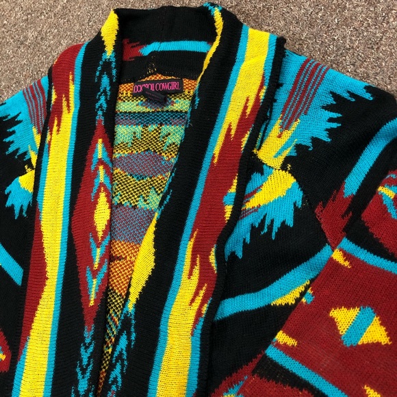Rock & Roll Cowgirl Sweaters - Rock&Roll Cowgirl Juniors Aztec Print Cardigan